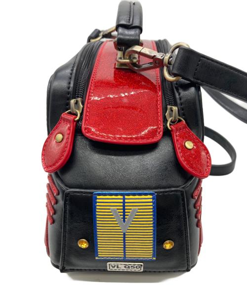 Queen（クイーン）QUEEN (クイーン) VENDULA LONDON (ベンデューラ ロンドン) Tour Bus Grab Bag レッド×ブラックの古着・服飾アイテム
