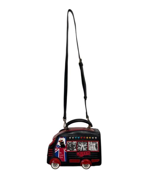 Queen（クイーン）QUEEN (クイーン) VENDULA LONDON (ベンデューラ ロンドン) Tour Bus Grab Bag レッド×ブラックの古着・服飾アイテム