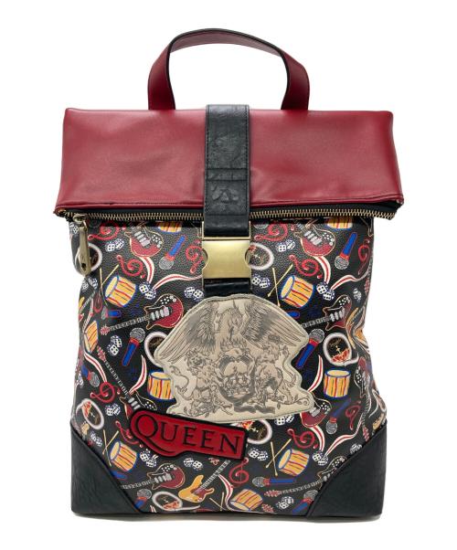 Queen（クイーン）QUEEN (クイーン) VENDULA LONDON (ベンデューラ ロンドン) Queen Backpack レッド×ブラックの古着・服飾アイテム