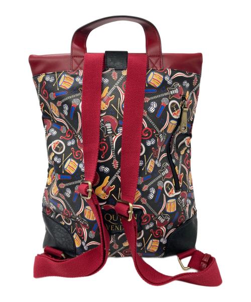 Queen（クイーン）QUEEN (クイーン) VENDULA LONDON (ベンデューラ ロンドン) Queen Backpack レッド×ブラックの古着・服飾アイテム