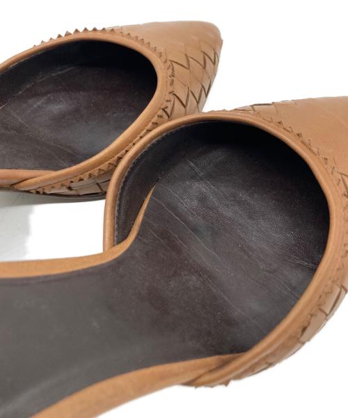 BOTTEGA VENETA（ボッテガベネタ）BOTTEGA VENETA (ボッテガベネタ) イントレチャートサンダル ブラウン サイズ:35の古着・服飾アイテム