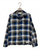 WACKO MARIAワコマリア）の古着「オンブレチェックシャツ」｜ブルー×ブラック