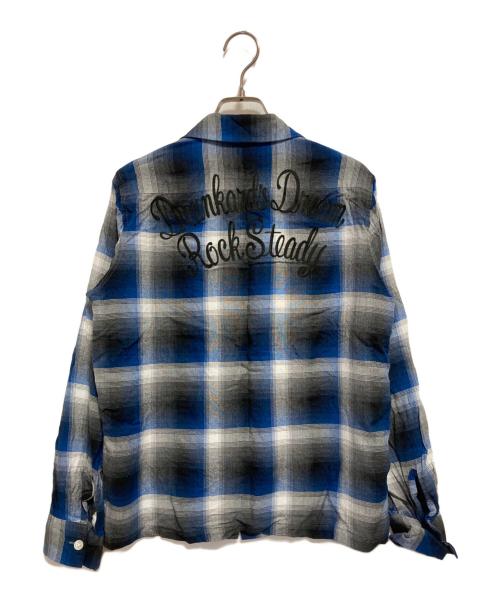 WACKO MARIA（ワコマリア）WACKO MARIA (ワコマリア) オンブレチェックシャツ ブルー×ブラック サイズ:Sの古着・服飾アイテム