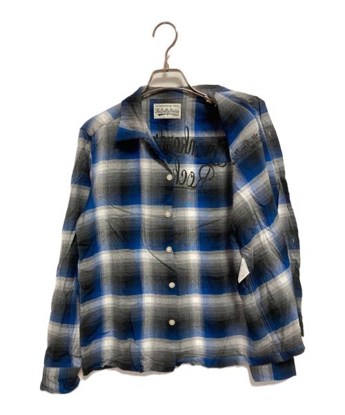 WACKO MARIA（ワコマリア）WACKO MARIA (ワコマリア) オンブレチェックシャツ ブルー×ブラック サイズ:Sの古着・服飾アイテム