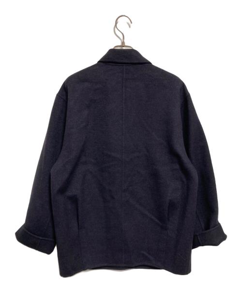DES PRES（デ プレ）DES PRES (デ プレ) ライトダブルフェイスシャギーステンカラーブルゾン ネイビー サイズ:FREEの古着・服飾アイテム