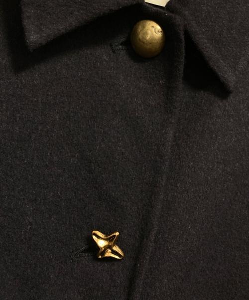 DES PRES（デ プレ）DES PRES (デ プレ) ライトダブルフェイスシャギーステンカラーブルゾン ネイビー サイズ:FREEの古着・服飾アイテム