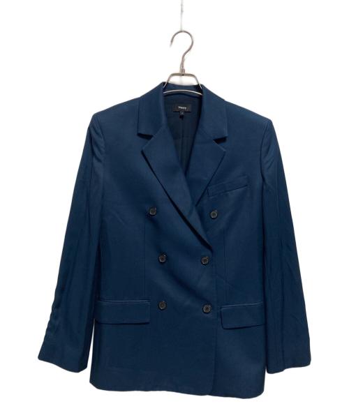 theory（セオリー）theory (セオリー) ダブルジャケット ネイビー サイズ:2の古着・服飾アイテム
