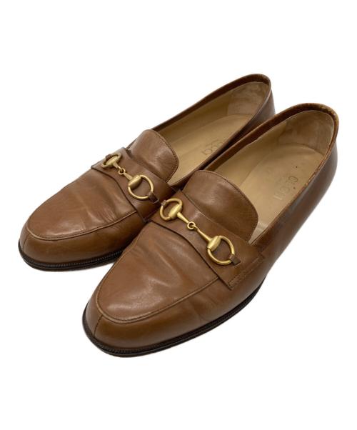 GUCCI（グッチ）GUCCI (グッチ) ビットローファー ブラウン サイズ:38の古着・服飾アイテム