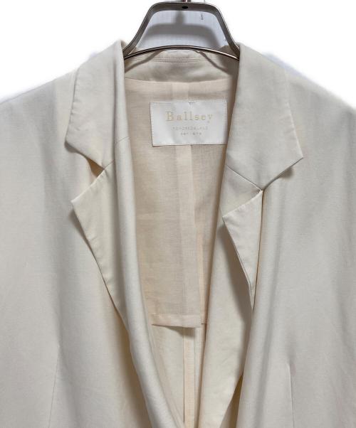 BALLSEY（ボールジィ）BALLSEY (ボールジィ) リネンブレンドセルロース ルーズフィットジャケット ベージュ サイズ:S(36)の古着・服飾アイテム