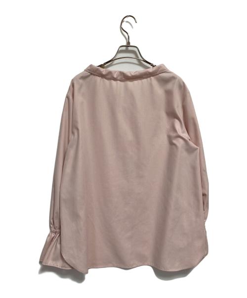 UNITED ARROWS（ユナイテッドアローズ）UNITED ARROWS (ユナイテッドアローズ) フリルカラー フレアスリーブ ブラウス ピンク サイズ:FREEの古着・服飾アイテム