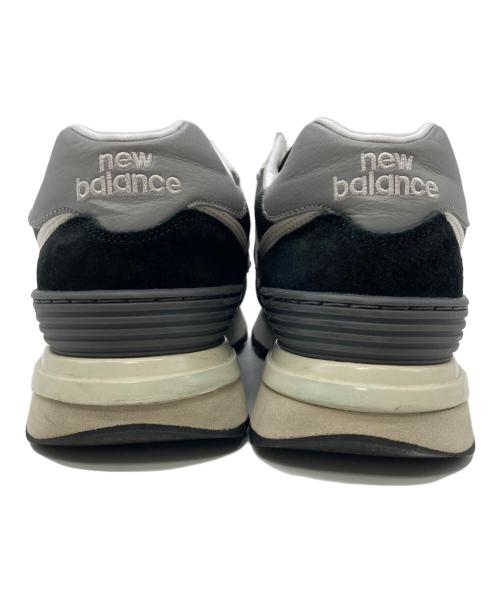 NEW BALANCE（ニューバランス）NEW BALANCE (ニューバランス) ローカットスニーカー ホワイト×ブラック サイズ:24.5の古着・服飾アイテム