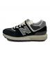 NEW BALANCE (ニューバランス) ローカットスニーカー ホワイト×ブラック サイズ:24.5：5000円