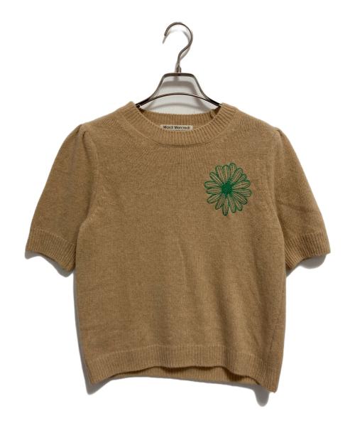 Mardi Mercredi（マルディメクルディ）MARDI MERCREDI (マルディメクルディ) 半袖ニット ベージュ サイズ:FREEの古着・服飾アイテム