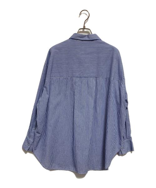 Spick and Span（スピック＆スパン）Spick and Span (スピック＆スパン) 刺繍オーバーシャツ ブルー×ホワイト サイズ:FREEの古着・服飾アイテム