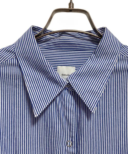 Spick and Span（スピック＆スパン）Spick and Span (スピック＆スパン) 刺繍オーバーシャツ ブルー×ホワイト サイズ:FREEの古着・服飾アイテム