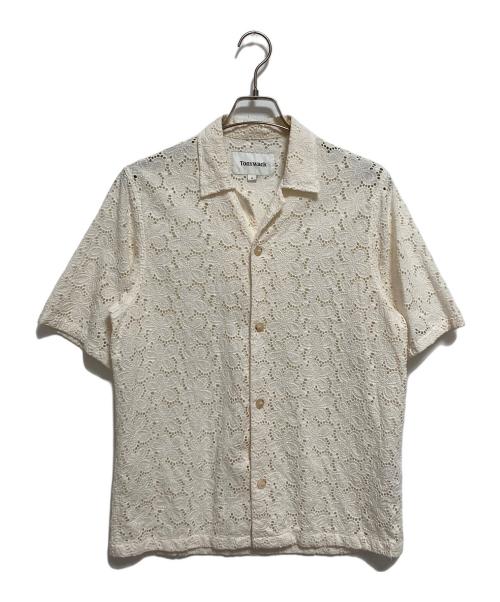 Tonywack（トニーワック）TONYWACK (トニーワック) Crocheted Cotton Lace Shirt ベージュ サイズ:Mの古着・服飾アイテム
