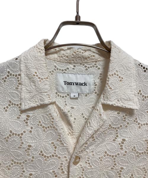 Tonywack（トニーワック）TONYWACK (トニーワック) Crocheted Cotton Lace Shirt ベージュ サイズ:Mの古着・服飾アイテム