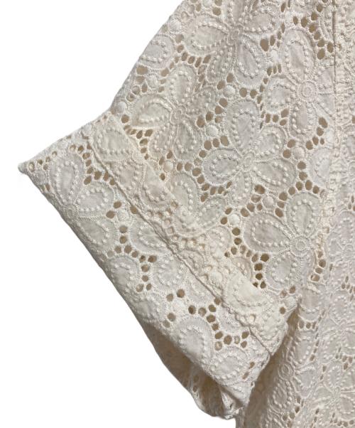 Tonywack（トニーワック）TONYWACK (トニーワック) Crocheted Cotton Lace Shirt ベージュ サイズ:Mの古着・服飾アイテム