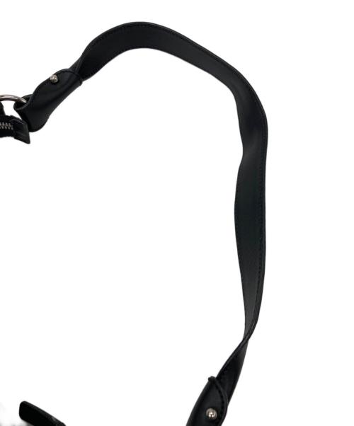 Salvatore Ferragamo（サルヴァトーレ フェラガモ）Salvatore Ferragamo (サルヴァトーレ フェラガモ) ガンチーニ型押しショルダーバッグ ブラックの古着・服飾アイテム