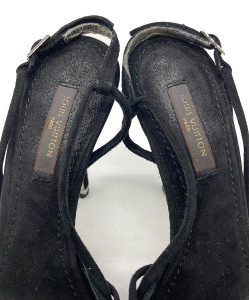 LOUIS VUITTON（ルイ ヴィトン）LOUIS VUITTON (ルイ ヴィトン) ヒールスウェードパンプス ブラック サイズ:35の古着・服飾アイテム