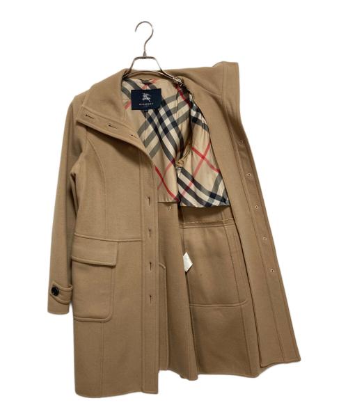 BURBERRY LONDON（バーバリーロンドン）BURBERRY LONDON (バーバリーロンドン) カシミヤ混裏地ノヴァチェック柄スタンドカラーコート ベージュ サイズ:40の古着・服飾アイテム