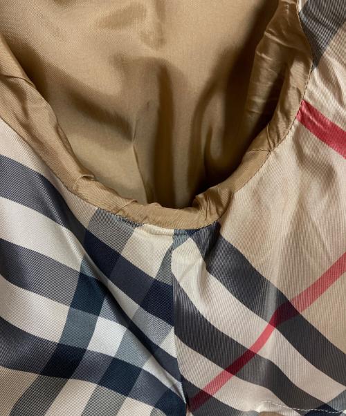 BURBERRY LONDON（バーバリーロンドン）BURBERRY LONDON (バーバリーロンドン) カシミヤ混裏地ノヴァチェック柄スタンドカラーコート ベージュ サイズ:40の古着・服飾アイテム