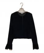 CLANEクラネ）の古着「SHIRRING DESIGN BLOUSE」｜ブラック