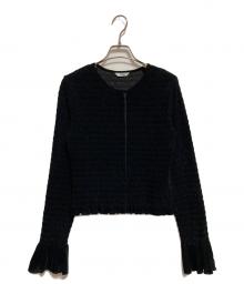 CLANE（クラネ）の古着「SHIRRING DESIGN BLOUSE」｜ブラック