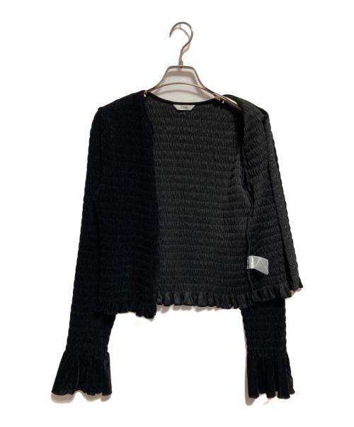 CLANE（クラネ）CLANE (クラネ) SHIRRING DESIGN BLOUSE ブラック サイズ:2の古着・服飾アイテム
