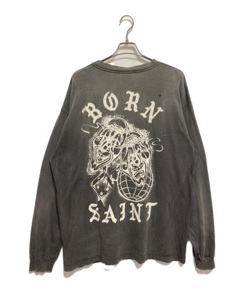 SAINT MICHAEL（セントマイケル）SAINT MICHAEL (セントマイケル) BORN X RAISED (ボーン レイズド) L/S T-SHIRT ブラック サイズ:XXLの古着・服飾アイテム