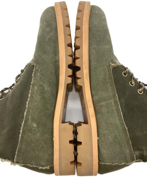 READYMADE（レディメイド）READYMADE (レディメイド) NUBIAN (ヌビアン) 別注キャンバスースアップブーツ オリーブ サイズ:8の古着・服飾アイテム