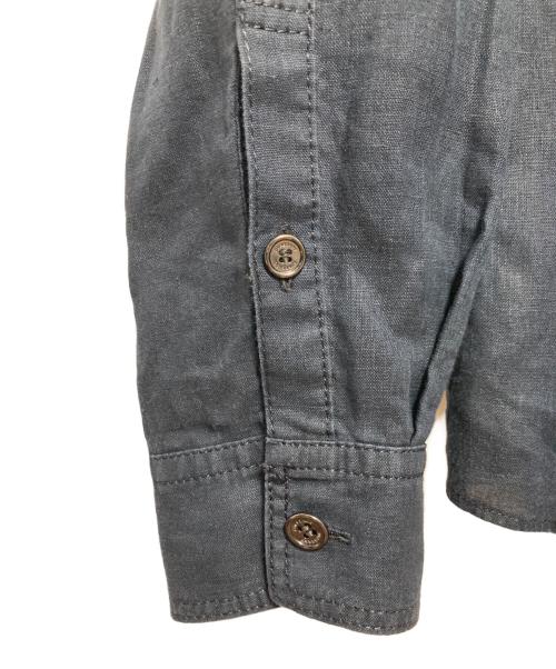 BURBERRY LONDON（バーバリーロンドン）BURBERRY LONDON (バーバリーロンドン) リネンシャツ ネイビー サイズ:38の古着・服飾アイテム