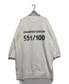 MM6 Maison Margielaエムエムシックスメゾンマルジェラ）の古着「19AW UNLIMITED EDITION スウェットワンピース」｜ホワイト