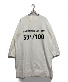 MM6 Maison Margiela（エムエムシックスメゾンマルジェラ）の古着「19AW UNLIMITED EDITION スウェットワンピース」｜ホワイト