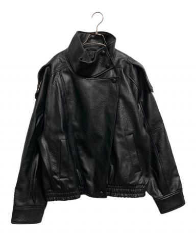 中古・古着通販】ZARA (ザラ) フェイクレザージャケット ブラック