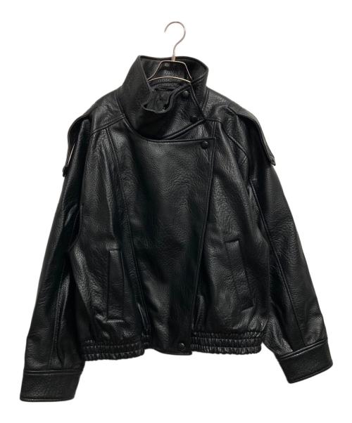 ZARA（ザラ）ZARA (ザラ) フェイクレザージャケット ブラック サイズ:XLの古着・服飾アイテム