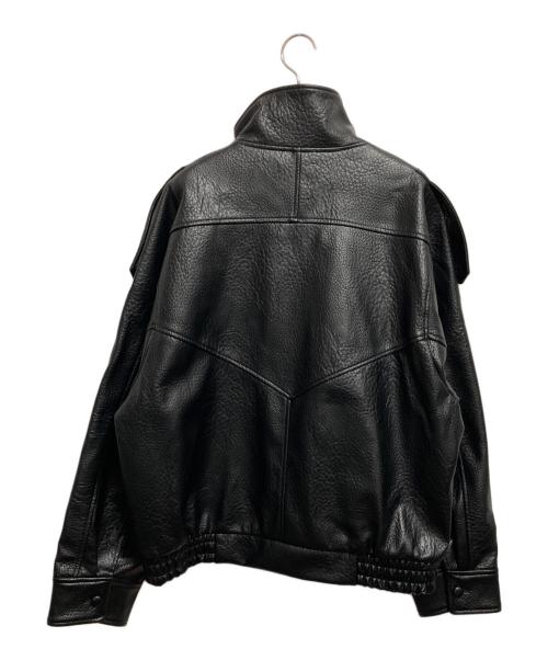 ZARA（ザラ）ZARA (ザラ) フェイクレザージャケット ブラック サイズ:XLの古着・服飾アイテム