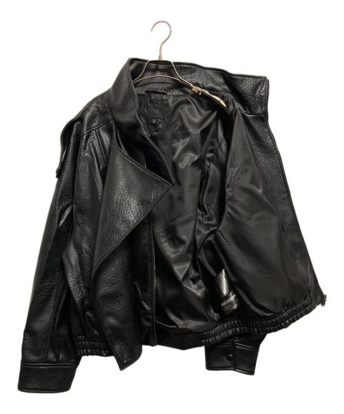 ZARA（ザラ）ZARA (ザラ) フェイクレザージャケット ブラック サイズ:XLの古着・服飾アイテム