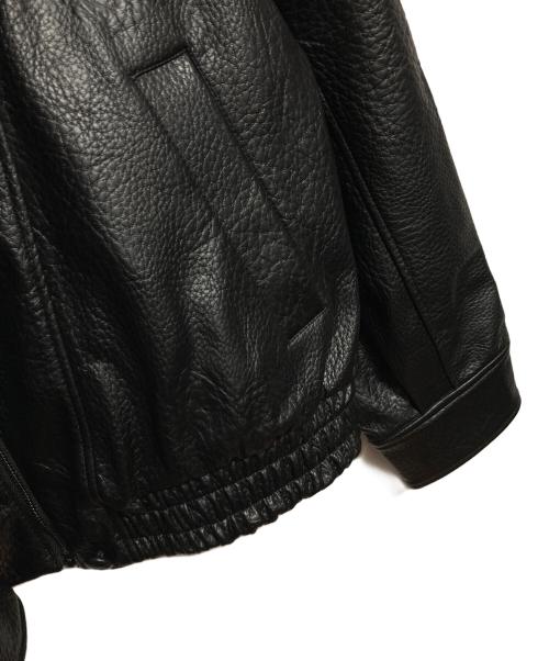 ZARA（ザラ）ZARA (ザラ) フェイクレザージャケット ブラック サイズ:XLの古着・服飾アイテム