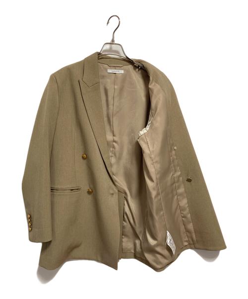 SIMPLICITE（シンプリシテ）simplicite (シンプリシテ) Wブレストピークド4Bジャケット ベージュ サイズ:FREEの古着・服飾アイテム