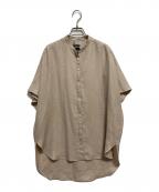 CHAOSカオス）の古着「フレンチスリーブブラウス」｜ベージュ