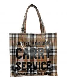 YARMO THE UNIFORM（ヤーモ ザ ユニフォーム）の古着「Marton Mills Tartan Tote」｜ブラウン