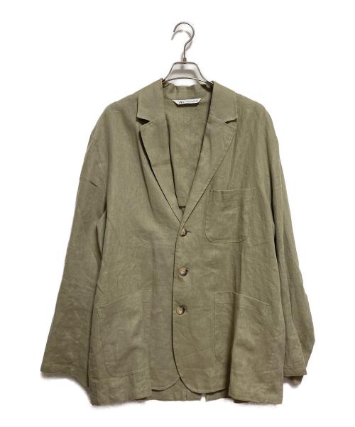 ZARA（ザラ）ZARA (ザラ) 3Bテーラードリネンジャケット ベージュ サイズ:M 未使用品の古着・服飾アイテム
