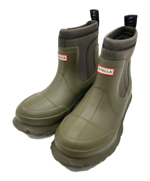 HUNTER（ハンター）HUNTER (ハンター) STELLA McCARTNEY (ステラマッカートニー) レインブーツ グリーン サイズ:UK4の古着・服飾アイテム