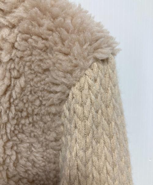 Leilian（レリアン）LEILIAN (レリアン) ニット切替ボアブルゾン ベージュ サイズ:7の古着・服飾アイテム