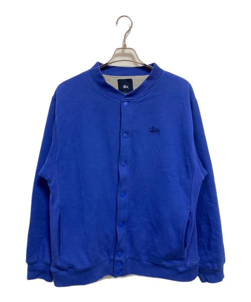 stussy（ステューシー）stussy (ステューシー) 90’ｓダブルフェイススウェットスタジャン ブルー サイズ:Mの古着・服飾アイテム