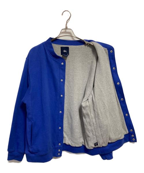 stussy（ステューシー）stussy (ステューシー) 90’ｓダブルフェイススウェットスタジャン ブルー サイズ:Mの古着・服飾アイテム