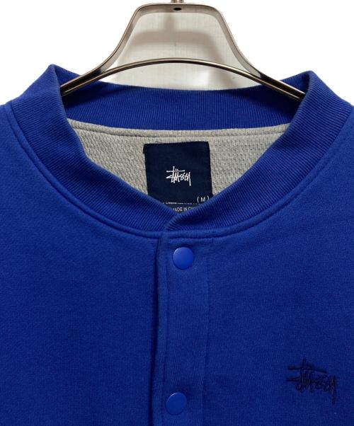 stussy（ステューシー）stussy (ステューシー) 90’ｓダブルフェイススウェットスタジャン ブルー サイズ:Mの古着・服飾アイテム