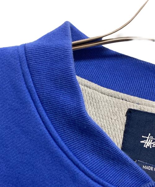 stussy（ステューシー）stussy (ステューシー) 90’ｓダブルフェイススウェットスタジャン ブルー サイズ:Mの古着・服飾アイテム