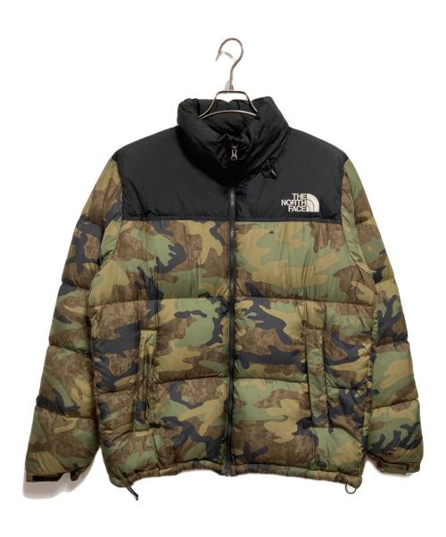 THE NORTH FACE（ザ ノース フェイス）THE NORTH FACE (ザ ノース フェイス) NOVELTY NUPTSE JACKET ブラック×オリーブ サイズ:XXLの古着・服飾アイテム